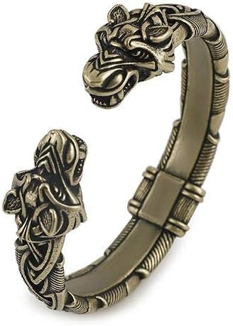Wolf Head Bracelet Bangle Men's Cuff Bracelet Wristband Jewelry