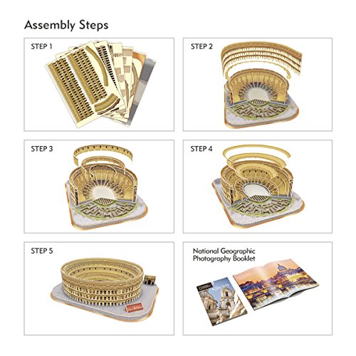 CubicFun National Geographic Colosseum 3D Model Puzzle Kits Toy with booklet,DS0976h