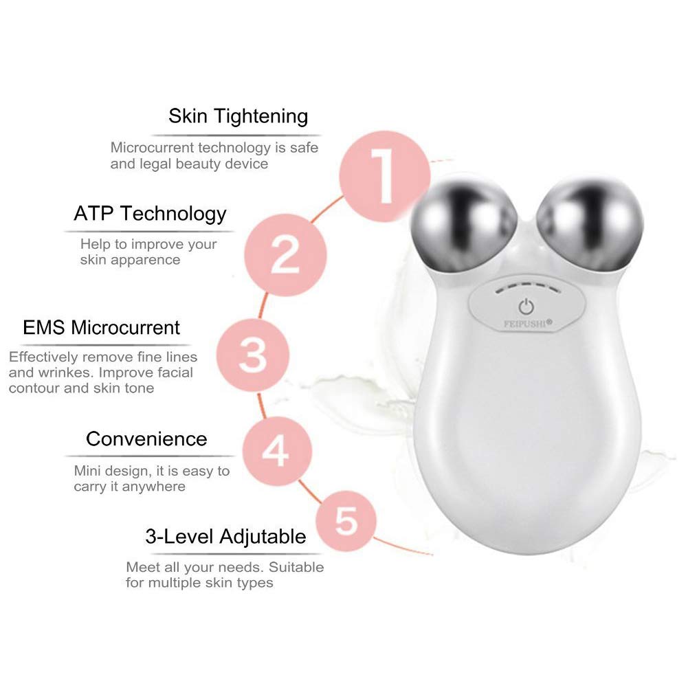 Mini Micro-current Face Massager Facial Lifting Skin Tightening Remove Wrinkle Skin Rejuvenation Toning Massage: Beauty