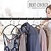 Voilamart Bump Free Clothes Hangers 30 Pack, Non Slip Dry Wet Hangers, No Shoulder Bump Suit Hangers with Bar Hooks for Men Women Dress Coat Pant Closet Organizer-Steel