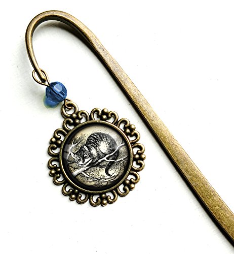 Cheshire Cat brass book hook bookmark