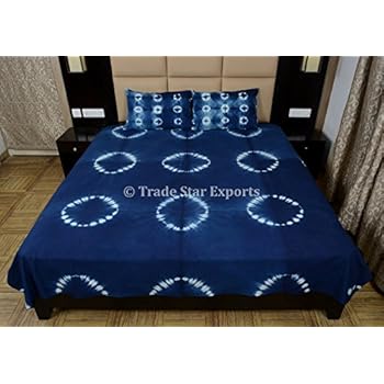 Amazon.com: Handmade Indigo Dyed Bedding Set, Shibori
