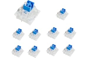 GRANVELA OUTEMU Blue Switches,3 Pin/Clicky Tactile/RGB/Dustproof Switches for Mechanical Keyboard - Compatible with Cherry MX -Pack 10