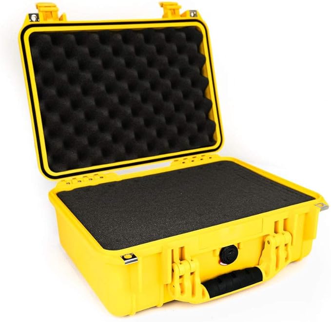 Peli 1450 - Maleta con espuma para cámara, amarillo: Amazon.es: Electrónica