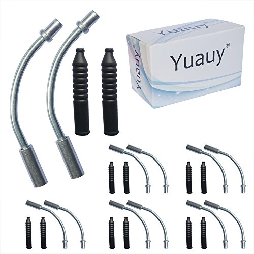 Yuauy 10 PCs 90° Liner V Brake Noodle Cable Guide Pipe Rubber Boot Bicycle Cycling Set