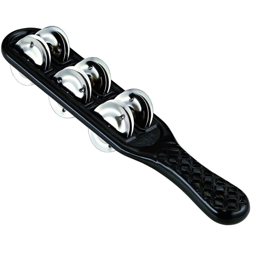 Nino Percussion Jingle Stick Instrument - Musical Instrument for Children from 3 Years - Plastic and Steel, Black (NINO13BK)