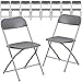 Flash Furniture Hercules Series Plastic Folding Chairs for Parties and Weddings, Stackable Commercial Event Seats, Set of 10, Gray