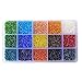 BALABEAD 3mm Transparent Rainbow Seed Beads, Size 8/0 Glass Seed Beads About 7500pcs in Box 15 Colors Assortment, 3mm Round, Hole 1.0mm (500pcs/Color, 15 Colors)