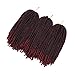 Nubian twist hair ombre color crochet braids fluffy twist hair extensions 3 packs/lot (8 inch) (TBug)