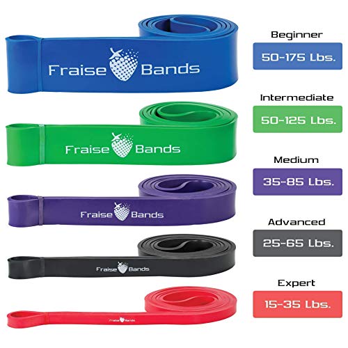 Resistance Bands Set - Pack of 9 - Heavy Duty Exercise Bands Stretch Set | Booty Bands for Legs and Glutes | Workout Gym Bands for Excersize / Muscle Building | Butt Shape Bands with Carry Bag