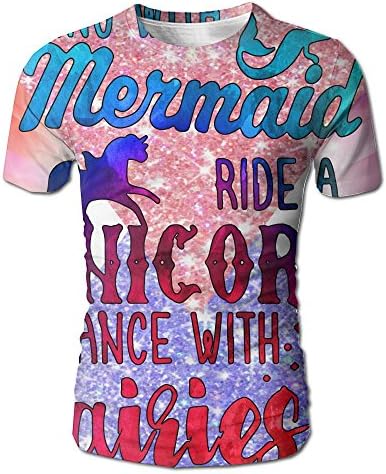 MOCDSAR Glitter Triangle Mermaid Unicorn Faires Men's Short Sleeve T-Shirt XXL