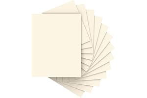 AIDUNMIS 40 Sheets Cream Cardstock Paper 8.5 x 11, Ivory Cardstock Printer Paper 8.5x11, Off White Card Stock Paper 8.5 x 11, 200 GSM Construction Paper for DIY Cards, Greeting Cards, Wedding Invitations