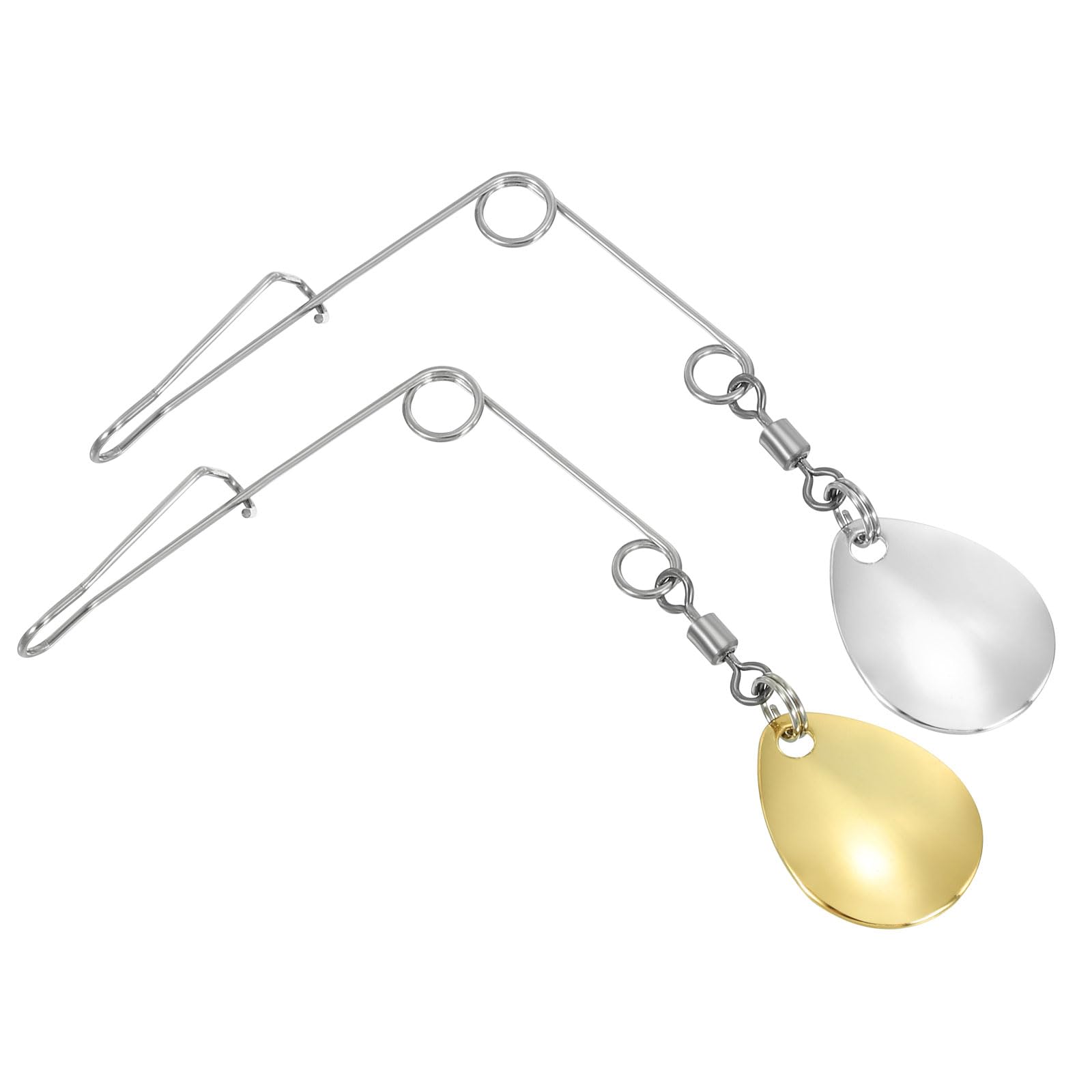 PATIKIL Fishing Spinnerbait Wire with Blade, 30Pcs Lure Making Supplies for Bass Fishing, Large-sized Water-drop