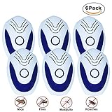 [2018 UPGRADED] Ultrasonic Pest Repellent, Electronic Insect Control Repeller Reject for Insect,Bugs, Rodent,Rat,Mice,Roaches,Flies(6 Packs)