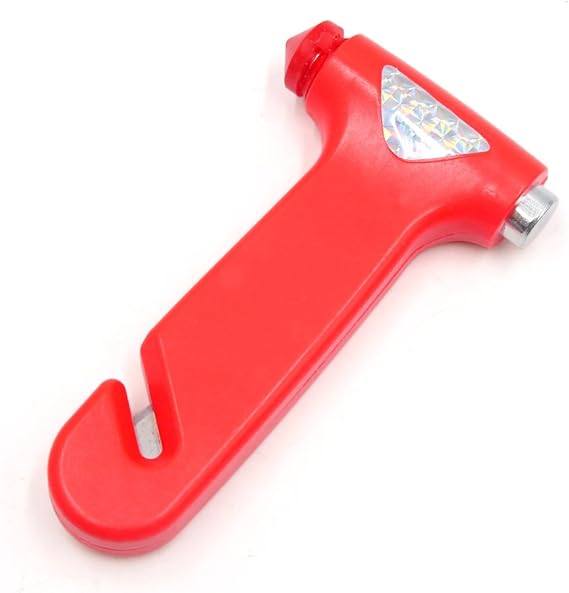 Red Plastic Handle Safety Emergency Break Hammer Glass