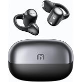 Open Ear Earbuds, Clip-On Wireless Headphones, Lightweight Secure Fit, 14mm Drivers Powerful Sound, 40H Playtime, Sweatproof Bluetooth 6.0 Glasses Friendly for Sports Running Workout Gift(Black)