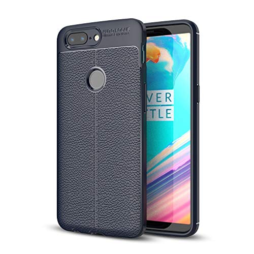 Premium Back Case for OnePlus 5T - WOW Imagine(TM) Premium Focus Series Leather Finish Textured Shockproof Ultimate Grip