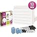 Scribbledo 10 Pack Double Sided Whiteboards Lined Dry Erase Board for Kids Ruled Writing Board Handwriting Practice for Kids Small White Board Dry Erase Boards Lines 9x12 Student 10 Dry Erase Markers