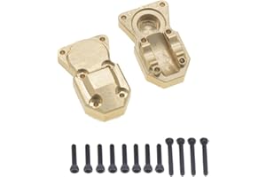 GTHELE 2Pcs Brass Diff Cover Front&Rear Bridge Axle Cover for 1/24 Axial SCX24 AXI90081 AXI00001 AXI00002 AXI00005 AXI00006RC Crawler Car
