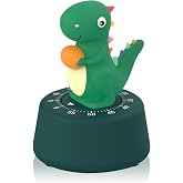 ELE DEPI Mechanical Kitchen Timer for Kids,Wind Up Egg Timer for Cooking. | Cute Dinosaur Design 60 Minutes Manual Countdown Timers,No Battery Potty Timer for Kids,Classroom,Cooking,Home &amp; Study