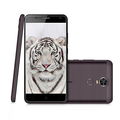 Ulefone Tiger Lite Unlocked Smartphone 5.5 Inch HD 3G Cellphone Android 6.0 Mobile Phones MT6580 Quad-core 1.3GHz 13MP 1GB RAM 16G ROM Dual SIM-card Fingerprint Unlock (Black)