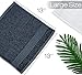 Cleanbear Wash Cloths 100% Cotton Washcloths, 6-Pack Super Soft Facecloths - 13” x 13” (White & Dark Gray)