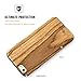 iPhone 6S Plus Case, iPhone 6 Plus Case, B BELK [Air To Beat] [Slim Matte] Non Slip Wood Tactile Extra Grip Rubber Bumper [Extremely Light] Soft Wood Back Cover TPU Case, Teak