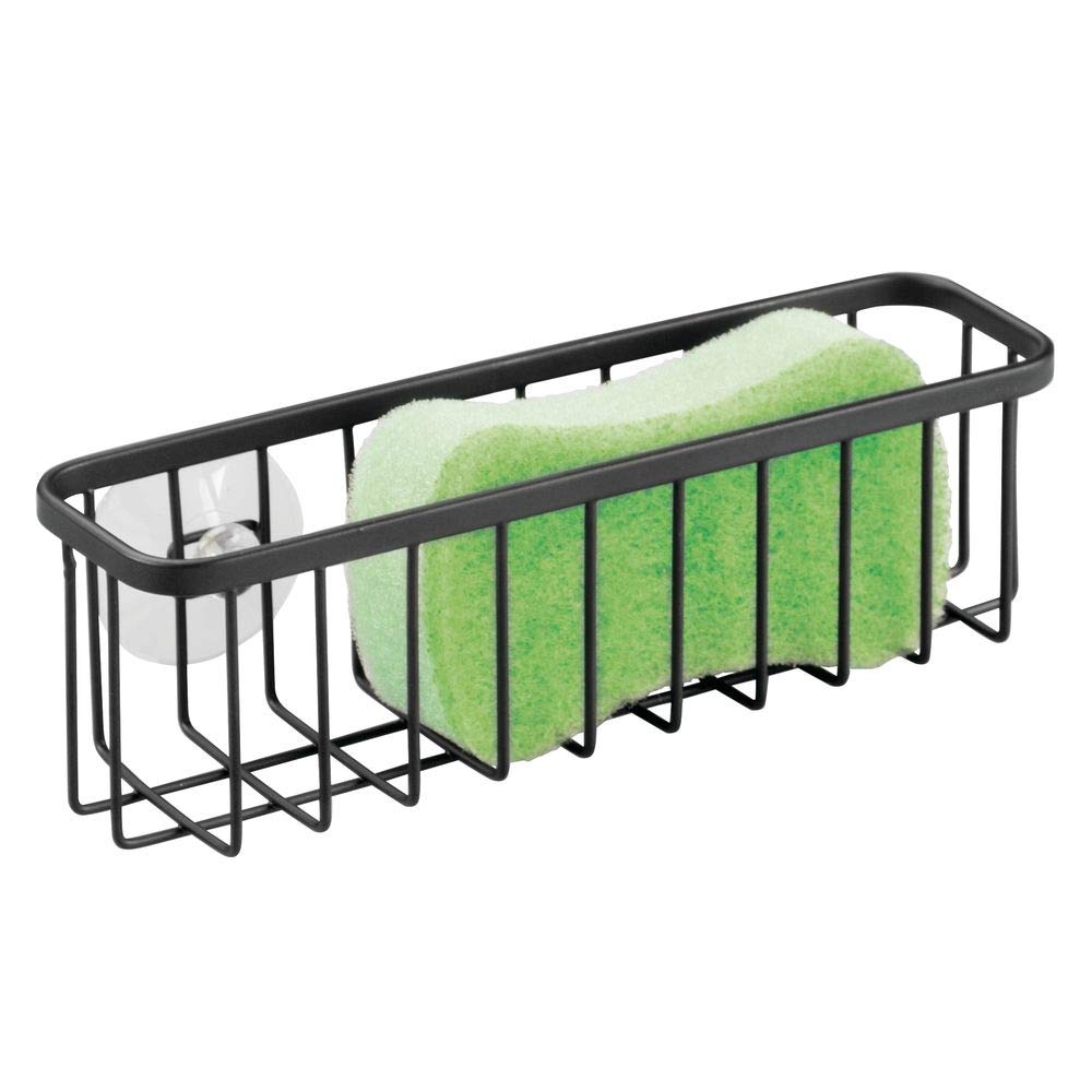 mDesign WallMounted Kitchen Sink Caddy Steel Kitchen Sink Organiser