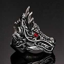 Men's Gothic Stainless Steel Band Rings Silver