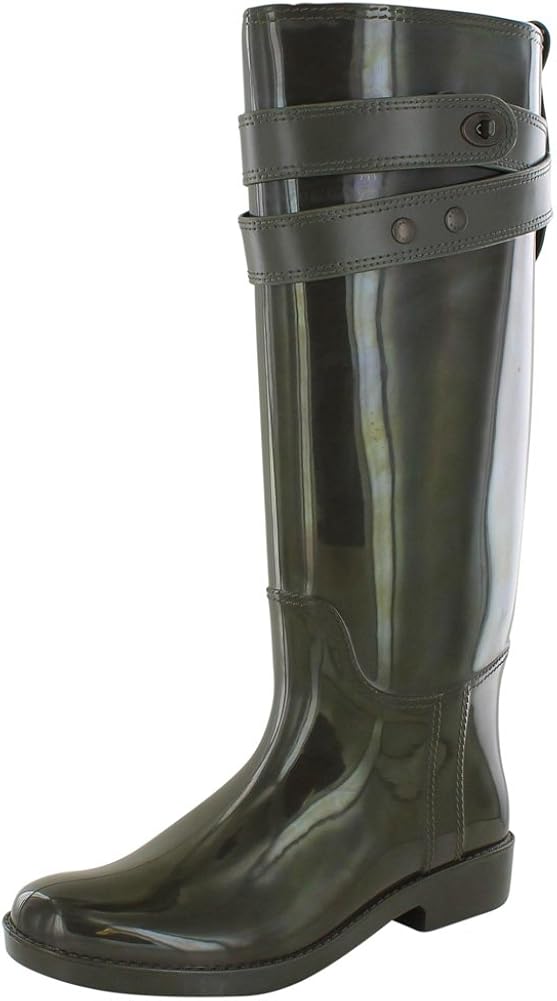 coach rubber rain boots