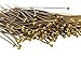 Antique Bronze Solid Brass Head Ball Pins for Jewelry Making, Earrings - Hypoallergenic (70mm x 21 Gauge) 3 Inch