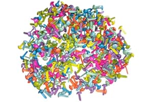 WUERKIYA Lot de 500 mini attaches parisiennes multicolores de 4 mm pour projets d'artisanat, petits attaches parisiennes rond