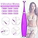 Clitoral Vibrator with 9 Whirling Vibrating Modes for 1 Minute Quickly Orgasm.Loverbeby Silicone Rechargeable Nipple Stimulator Waterproof with Powerful Oscillation Pinpoint Fun for Female and Couple