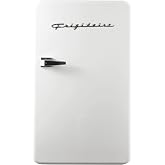 Frigidaire Retro Compact Refrigerator with Chiller, 3.2 cu ft Countertop Fridge, Built-In Bottle Opener, Rounded Corners, Premium, for Office, Bedroom, Dorm Room, Cabin, 18.5D x 20W x 31.5H (White)