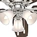 Hunter Fan Company, 53328, 52 inch Builder Brushed Nickel Low Profile Ceiling Fan with LED Light Kit and Pull Chain