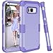 Samsung Galaxy S8 Plus Case, Hocase Shockproof Full-Body Protection Silicone Rubber Bumper+Hard Shell Hybrid Protective Case w/ Raised Edges for Samsung Galaxy S8 Plus (2017) - Lavender Purple