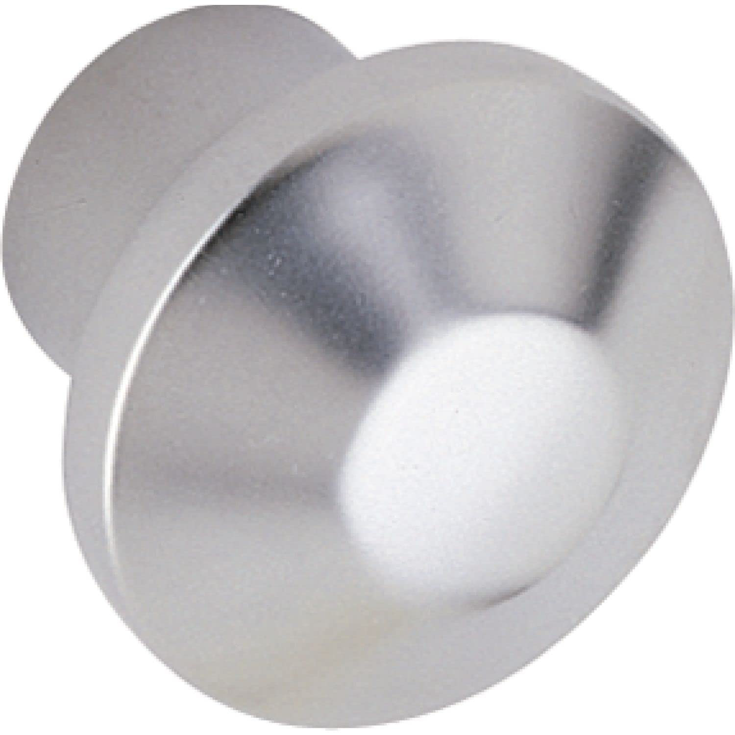 OBF Grimme Maiano 72 3659 19 Drawer Knob Diameter 30 mm Furniture Knob Round Flattened Depth 25 mm Die-Cast Zinc Matte Silver