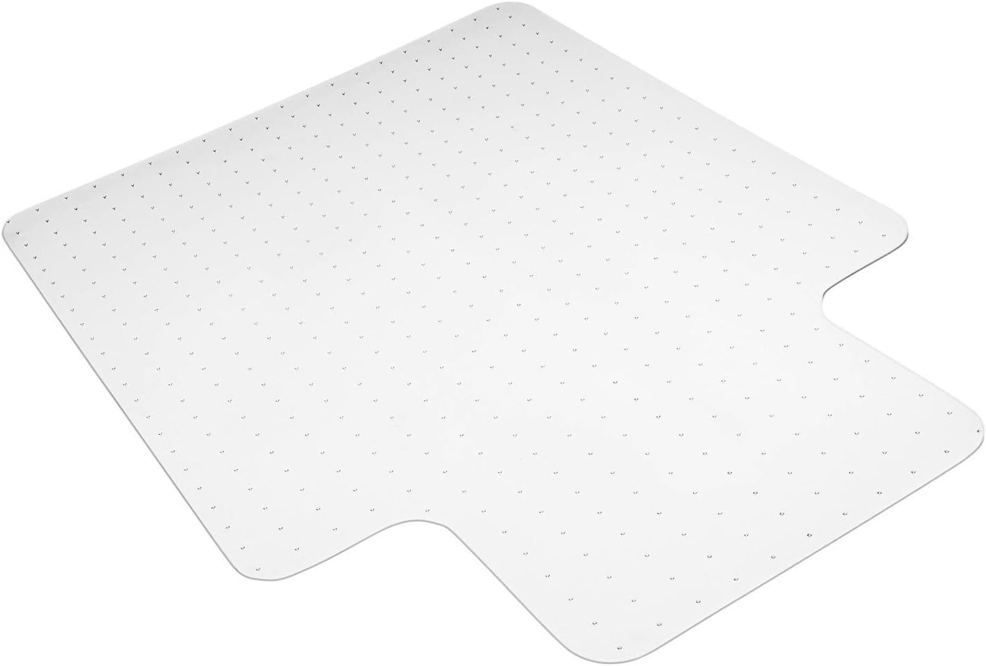 MallMall 48" x 36" Home Office Chair Mat with Rectangular Lip for Carpet 2.2mm Thickness PVC Protection Floor Mat Transparent Heavy Duty Chair Mat Thick and Sturdy Thickness