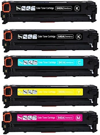 Office Station @ for HP CB540A, CB541A, CB542A, CB543A TONER SET BCYM LJ CP1515n, CP1518ni, CP1215, CM1312 MFP Sealed In Retail Packaging, Low price and good quality (2Black+Cyan/Yellow/Magenta)