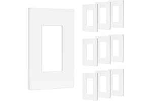 VCELINK UL94 V-0 Listed Screwless Wall Plate Cover, Glossy 1-Gang Light Switch Cover Plate, 4.58" × 2.78" Outlet Covers, Deco