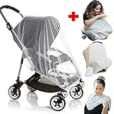 Baby Mosquito net and Nursing Breastfeeding Privacy Cover Scarf Car Seat Canopy Shopping Cart Stroller Carseat Covers for Girls and Boys Best Multi-Use Infinity Stretchy Shawl
