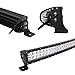 Senlips 52” 300W Led Light Bar Curved Spot Flood Combo Beam Off Road Waterproof Driving Bar with 2PCS 18W Led Pods Flood and Wiring Harness 10ft 12V 1 Lead for Trucks Jeeps ATV Car Accessories