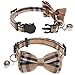 KUDES 2 Pack/Set Cat Collar Breakaway with Cute Bow Tie and Bell for Kitty and Some Puppies, Adjustable from 7.8-10.5 Inch