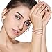 SPILOVE Serend Charm Cubic Zirconia Criss Cross Wide Cuff Bangle Bracelet in 18k Rose Gold Plated Women Jewelry