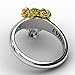 Skull Band with 14k Gold Halo EVBEA Unique Gothic Rose Crown Rings for Women