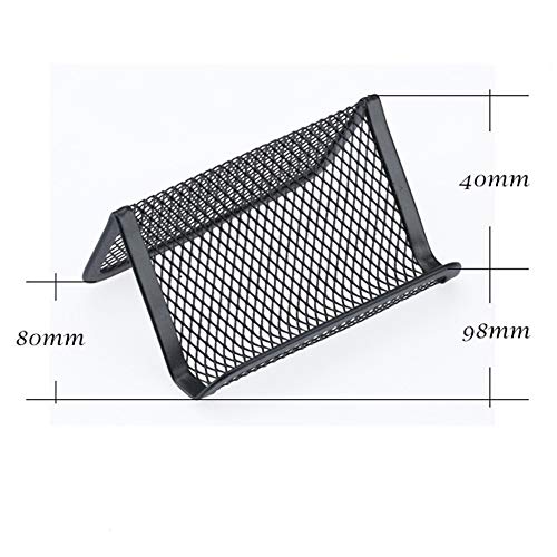 yodaliy Business Card Holder Durable Organizer Desktop Office Practical Home Display Stand Fashion Portable Metal Mesh Shelf Accessories Desk Storage - Thumbnail 3