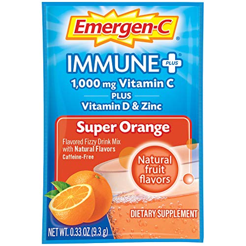 EmergenC Immune+ 1000mg Vitamin C Powder, with Vitamin D, Zinc, Antioxidants and Electrolytes