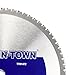 TWIN-TOWN 14-Inch 72 Teeth Dry Cut Steel and Ferrous Metal Saw Blade with 1-Inch Arbor