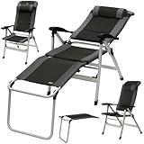 XXL stabiler Hochlehner Campingstuhl gepolstert mit praktischer