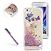 iPhone 6 Case, iPhone 6S Case, EMAXELER 3D Creative Design Flowing Liquid Floating Bling Shiny Butterfly Liquid Protective Polycarbonate Hard Case for iPhone 6/6S+Stylus Pen(Butterfly,Pink)